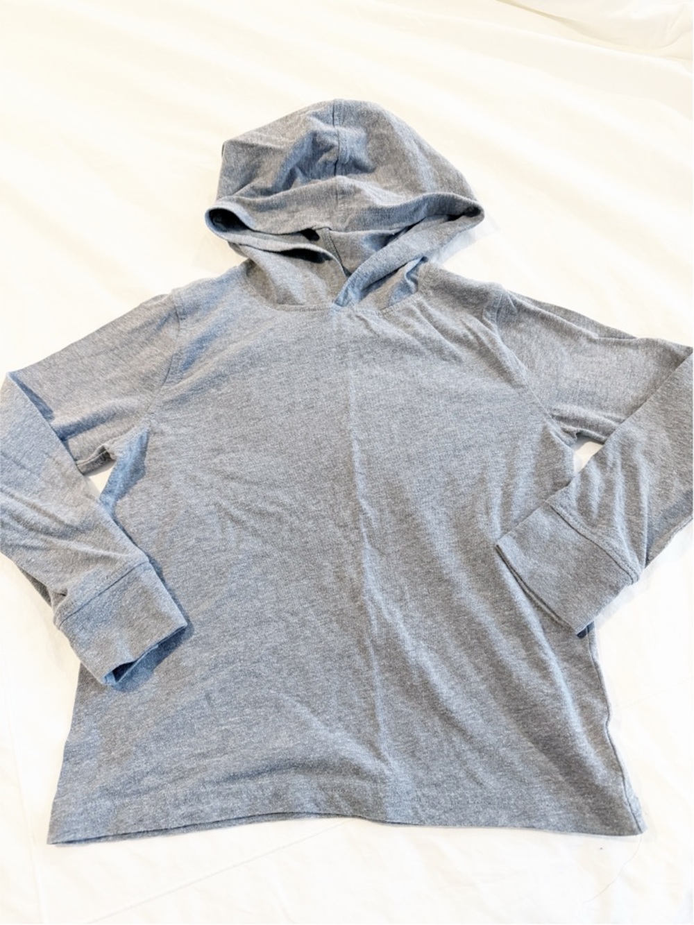 Crewcuts Boys Heather Gray Hooded Long-Sleeve Shirt Size 6/7